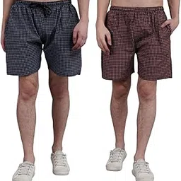 juhraf Plus Sizes Men's Cotton Stripes Boxer Shorts (Pack of 2)-picture-24