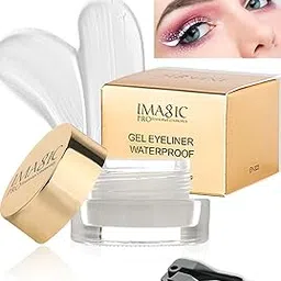 COSLUXE IMAGIC Gel Eyeliner, Long Lasting Waterproof Matte Eyeliner Cream Gel, High-Intensity Pigments Smudge-Proof Eye Liner,Makeup Gift for Women Girl (WHITE)-picture-58