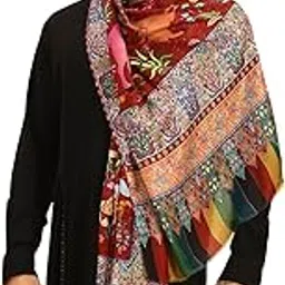 pashmoda Men Royal Fine Soft Bamboo Fibre Stole, Multicoloured Design, Evening Wrap, Luxury Pashmina Style Scarf, Wrap, Sustainable and Natural Fabric (Size 28x80)-picture-11