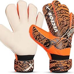 Vector X FAZER Goalkeeper Gloves use Strong Grip for The Toughest Saves with Finger Spines to Give Protection and Comfort Use for Football Foam,Fabric and Latex Palm (Size(9)(Wht-Org-Blk)-picture-14