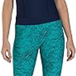 speedo Womens Boom Splice Printed Swim Capri - Jade & Navy-picture-11