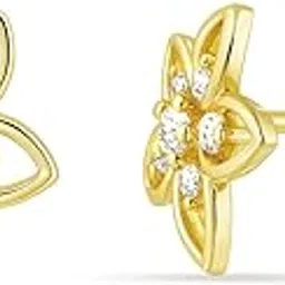 A Little Daily Delight Stud Gold Plated Earrings | Gift for women and Girls-image-49