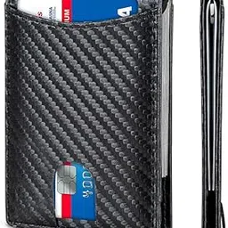 defsedar Slim Wallet for Men Gifts 12 Card Slots ID Window With Money Clip Minimalist RFID Front Pocket Bifold Leather Small Thin Gift Box Dad Birthday Christmas Regalos Hombres image 1