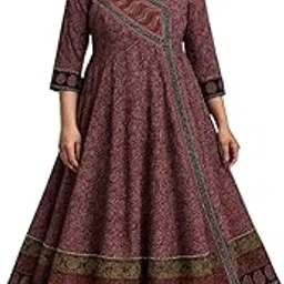 World Famous Deepti Hand Block BAGH Print of MP. Traditional Indian Block Print Pure Cotton Anarkali Dress, Maroon Hand Block Printed, Designer Suit Ethnic Wear-picture-49