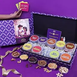 Healthy Treat Munch N Crunch Rakhi Gift Hamper|Roasted Healthy Snacks Gift|A Pair Of Rakhi, Roli Chawal, Cards|Gifts For Brother And Sister|The Ultimate Assorted Rakhi Gift Hamper|Raksha Bandhan Gift-image-53