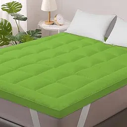 800GSM Hollow Fibre Mattress Padding/Topper Mint Green for Queen Bed-60 Inch X 72 Inch-picture-16