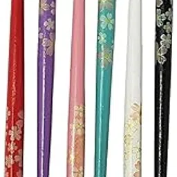 imioxo Wooden Golden Flower Hair Pin Juda Stick Combo for Women(Multicolour) - Pack of 6-picture-56