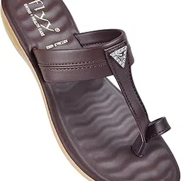 flyy Women's Synthetic Leather Soft Padded Sandals | Lightweight Chappal | Orthopedic Footwear | Dailywear Slippers | Casual Sandals for Ladies-picture-15