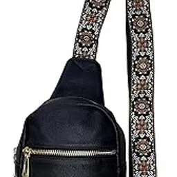 glossy Designer Crossbody Chest Bag For Women | 3 Zip Compartments | Adjustable Strap | travel | Gift | Office | Casual Use-picture-32