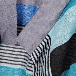 calandis CALANDIS™ Women's 3/4 Sleeve Irregular Stripe Open Front Shawl Kimono Cardigan Blue M | Sweaters | Womens Clothing-picture-55
