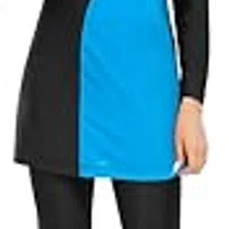 own4b Plus Size Burkini Bathing Suits for Women with Hijab Full Coverage Zipper Print Muslim Islamic Modest-picture-50