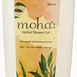 Moha: Herbal Shower Gel | Soft Supple and Moisturised Skin with Aloe, Tea Tree, Neem and Orange | Herbal Body Wash Gel (200ml) Pack of 1-picture-16