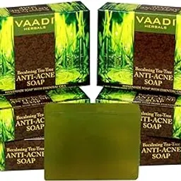 Vaadi Herbals Becalming Tea Tree Soap Anti Acne Therapy, 75g x 6-image-15