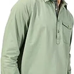 thomas scott Men's | Solid | Full Sleeve | Slim Fit | Cotton Linen | Spread Collar | Kurta Shirt-picture-33