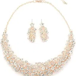 lishanti Necklace Set for Women Stylish Vintage Diamond Necklace Earrings Set for Girls and Womens Bridal Wearings| Wedding Gifts-picture-52