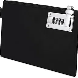 IN-IMAGINE Money Purse, Pouch with Lock, Secure Lock Pouch for Travel and Business, (21 * 13.5cm) Waterproof Money Bag for Cash and Valuables, Compact-picture-10