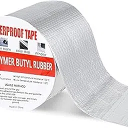 LUGIST Super Strong Adhesive Waterproof tape Permanent Repair Roof Water Leakage Solution Rubber Foil Suitable for Roof Leak, surface Crack, Window Sill Gap, Boat Sealing, Tank Leak (10 CM*5M)-picture-18