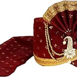 Premium Wedding Collection VIP Safa (Pheta/Pagdi/Turban) for Wedding and Traditional Function Use It [Free - Size, Adjustable System]-image-65