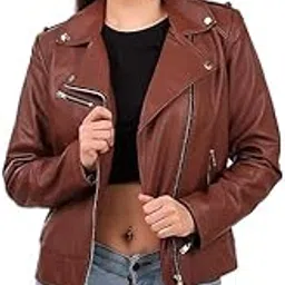 fine arts enterprises Womens Faux Leather Biker Solid Roadies Jacket-picture-27