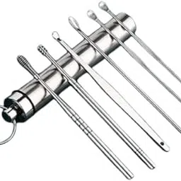 Portable Ear Wax Cleaner Stainless Steel Spiral Ear Cleaning Tools with Aluminum Tube Ear Wax Removal Earpick Nose Clean Tweezers Picks Wax Remover Baby Adults Ear Care Set-picture-26
