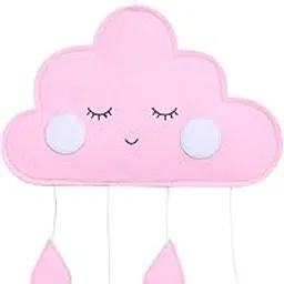 Amosfun Raindrop Cloud Ceiling Mobile Hanging Garland Decoration for Baby Shower Baby Nursery Room(Pink)-image-48