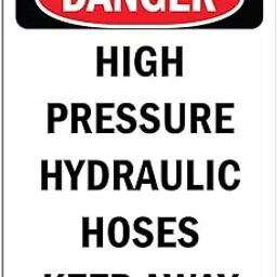 OSHA Danger Sign - Portrait High Pressure Hydraulic Hoses Keep Away | 10 Pack of Decals | Protect Your Business, Construction Site, Shop Area | Ã‚ Made in The USA-image-30