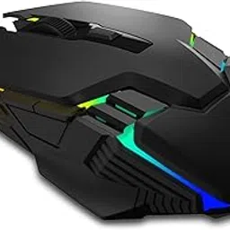 FRONTECH Gaming Mouse, 6-Button USB Wired Mouse with 3600 DPI, Ergonomic Design, 7-Color Rainbow LED, 1.5m Braided Cable, Soft Click – Black (MS-0106)-image-21