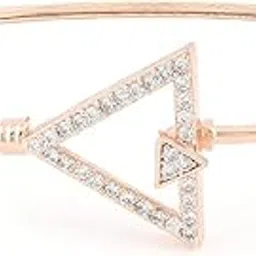 zaveri pearls Rose Gold Cubic Zirconia Contemporary Bangle Style Brass Kada For Women-ZPFK9950-picture-16
