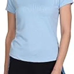 mairoz Women's Short Sleeve T-Shirt, Light Blue Colour, Round Neck image 1