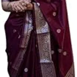 sgf11 Women's Kanjivaram Soft Lichi Silk Saree With Blouse Piece (Maroon)-picture-29