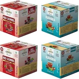 Arka All Natural Khawa Detox and Red Sorrel Tea Wellness Combo – 2 Khawa Boxes + 2 Red Tea Boxes (10 Sachets Each) – Refreshing, Soothing & Antioxidant-Rich Herbal Blends – No Chemicals-picture-23