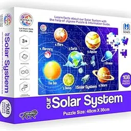 RATNA'S Solar System Jigsaw for Kids 108 Pieces Jigsaw Puzzle with A 12 Page Information Guide-picture-17