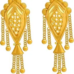 p.c. chandra jewellers Women's & Girl's 22Kt Yellow Gold Jhumki Earrings-picture-56