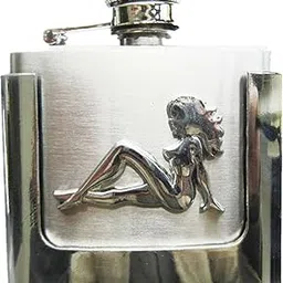 jean's friend Truck Girl Two Ounce Stainless Steel Flask Belt Buckle also Stock in the US-picture-23