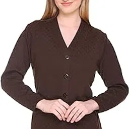 urbanrock Women Woolen Cardigan Cozy Sweater Warm & Stylish for Winter Wear with Front Pockets-picture-35