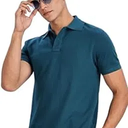 color hunt Men's Matty Cotton Regular Fit Half Sleeve Polo T-Shirt-picture-38