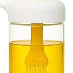 Kitchen Expert Oil Bottle with Silicone Brush | 1Pc (230 ml) | 2-in-1 Oil Dispenser with Brush for Cooking | for Kitchen, BBQ, Baking, Marinating | Leakproof Container/Applicator-image-40