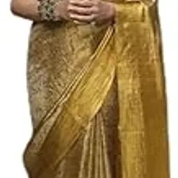 Women's Banarasi Kanjivaram Nita Ambani Inspired Golden Soft Tissue Silk Saree-picture-26