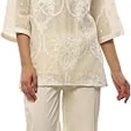 biba Women Polyester Printed Straight Kurta Suit Set-picture-13