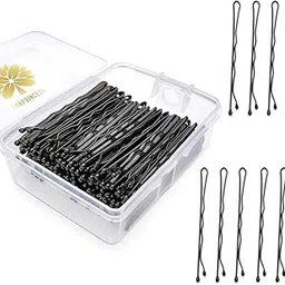 KANPRINCESS 100PCS 2 Inch Bobby Pins Black,Pain-Free Bobby Pins for All Hair Types,Hair Pins for Women Girls,Hairpins for Buns with Box(Black)-picture-17