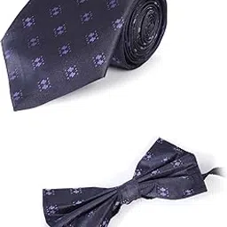 Premium Men's Tie & Bow Tie Combo Set – Elegant Silk Finish, Perfect for Business, Wedding & Party Set (Available in 9 Colors)-image-32