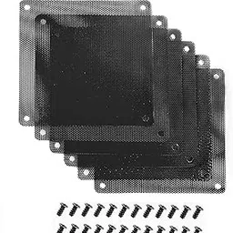 120mm PVC PC Cooler Fan Dust Filter Black 6pc with screws (120mm, 6 Pc Pack)-image-12