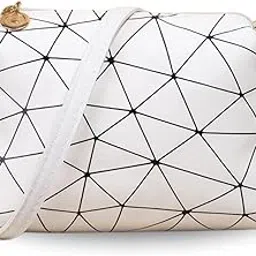 tcrazy Modern Geometric Print Sling Bag for Women | Versatile PU Crossbody with Removable Strap-picture-11