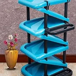 Sixfire 4/5/6 Tier Shoe Rack Stackable Shoe Storage Organizer for Bedroom Entryway Adjustable Shoe Rack Shoe Slots Organizer Shelf Easy Clean Shoe Tower Rack (Multi Color, Plastic) (4 Tier)-image-93