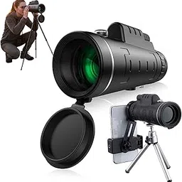 Drumstone 𝟓+𝟓 𝐘𝐄𝐀𝐑 𝐆𝐔𝐀𝐑𝐀𝐍𝐓𝐄 40x60 HD Monocular Telescope with Smartphone Holder | High-Power Wide-Angle Zoom Scope for Bird Watching, Hiking, Camping & Outdoor Adventures- 𝐁𝐋𝐀𝐂𝐊-picture-31
