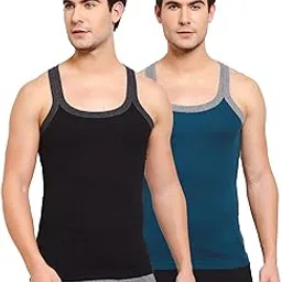 sporto Men's Round Neck Solid Vest, Premium Super Soft Cotton, Ultra Light (Combo)-picture-16