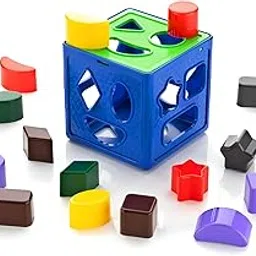 ZUDO TOYS Shape Sorting Cube With 18 Shape And Different Color - Kids Activity Toys - Learning And Educational Toys With Multicolour - (Bis Approved), 19 Pcs-picture-21