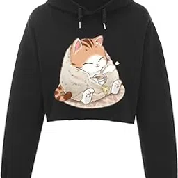 absolute defense Crop Hoodie for Women Girl Casual Stylish Latest Brown Lavender Beige White Pink Black Under 399 499 winterwear Hood wali Crop Hoody-picture-54