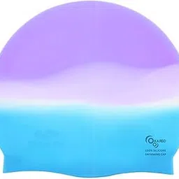 KARBD Silicone Swimming Cap Unisex Soft Waterproof Swimming Pool Cap Water Sports Long Hair for Children Kids Adults Men Women Boys Girls of All Age (Universal Size, Purple Blue)-image-99