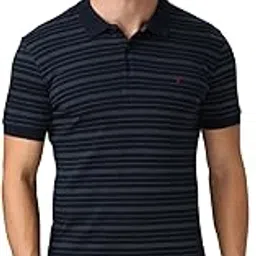 van heusen Athleisure Men Cotton Striper Polo T-Shirt - Side Slit, Half Sleeve, Regular Fit-picture-20